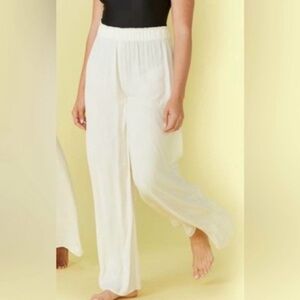 SUMMERSALT Cream Wide-Leg Palazzo Pant